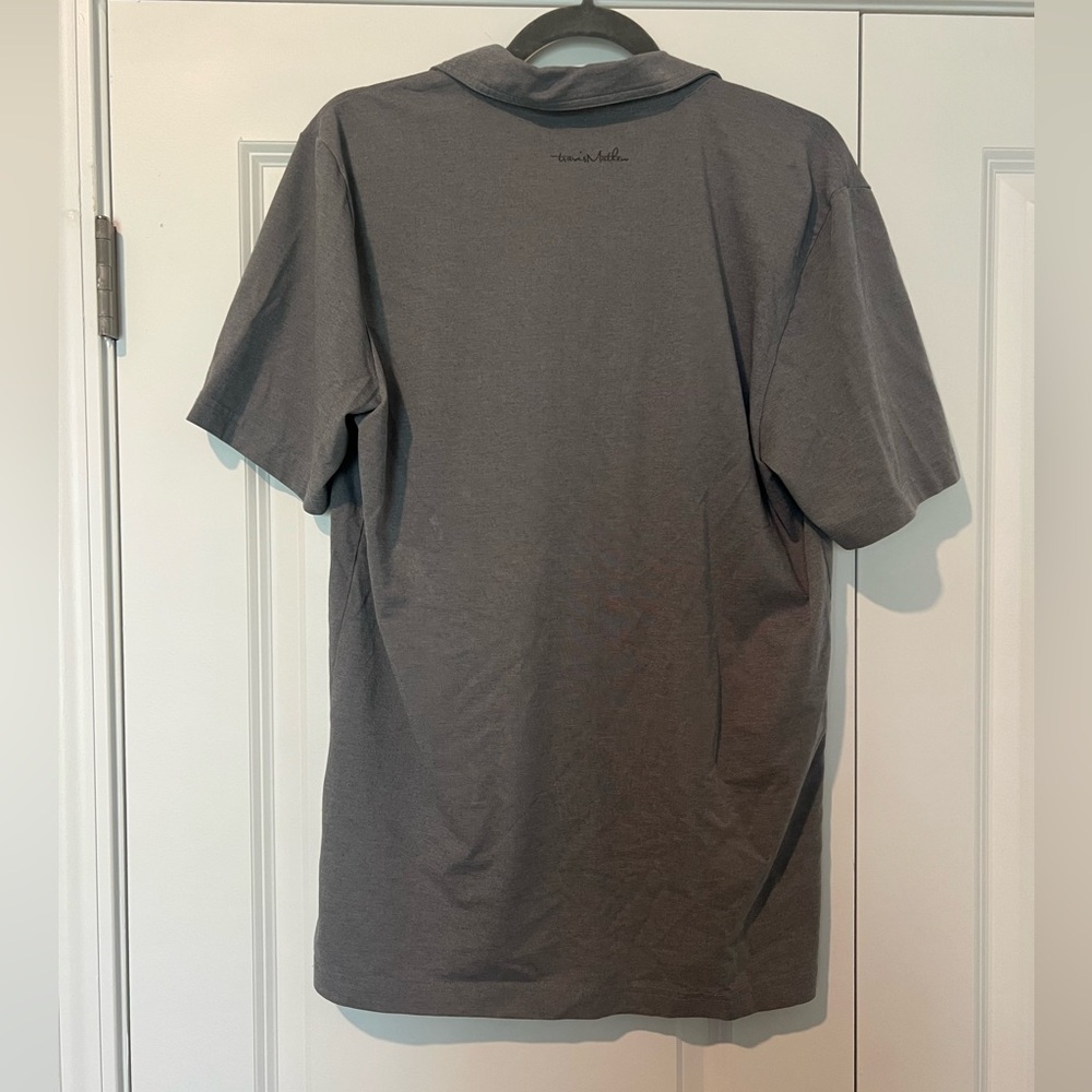 TravisMathew Can Can Polo Mens M Gray Pineapple Pocket Golf Shirt Casual - Picture 7 of 10
